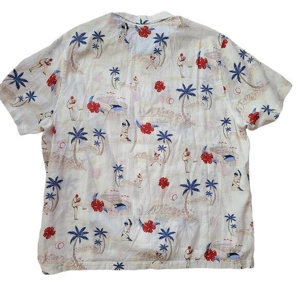 TOMMY BAHAMA MLB Load the Palms Camp Button Front‎ Shirt ANGELS T318205 Men's XL - Picture 2 of 12